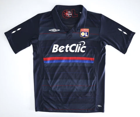 OLYMPIQUE LYON 2009/10 UMBRO Third Football Shirt Boys YL Vintage Soccer Jersey Cover