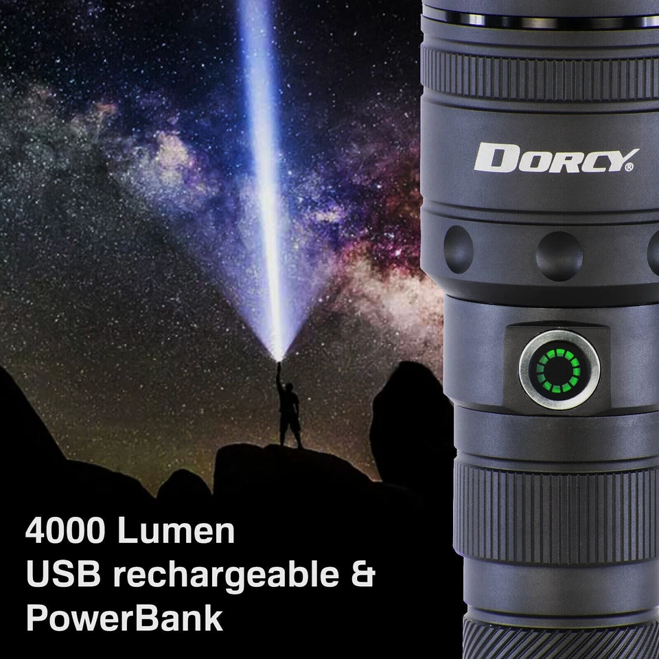 Dorcy Pro Rechargeable 4000 Lumen Flashlight and Power Bank Up to 11 hours - Image 1 of 2