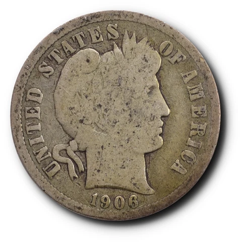 1906-D Barber Dime Silver 10C Cover