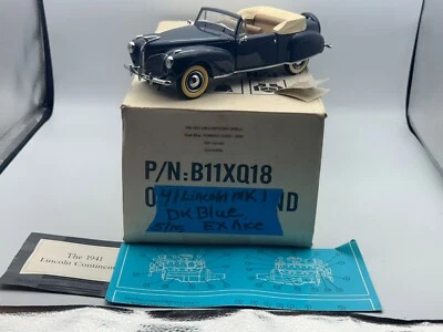 Franklin Mint 1941 Lincoln Continental, Dark Blue, 1:24, Excellent, Boxed - Image 1 of 4