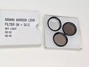 30.5mm Set of 3 - KM-500 Skylight, ND2 and ND4 Neutral Density Filters w case - Picture 1 of 4