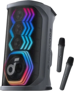 Soundcore Rave 3 Al Karaoke Speaker with 2 Wireless Microphones, 160W NEW - Picture 1 of 11
