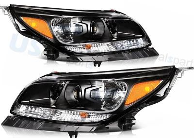 Black LED DRL Projector Headlights Assembly Headlamps For 2013-2015 Chevy Malibu Foto 1 de 4