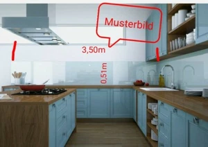 Küchenspiegel ESG Glasscheibe Neu 3,50m * 0,51m Glasrückwand Küche. - Bild 1 von 4