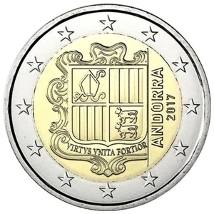 2 Euro Andorra 2017 * Coat of Arms * Unc - Picture 1 of 2