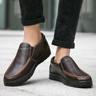 Men's Loafers Leather Shoes Male Walking Sneakers Non-slip Flat Casual Business