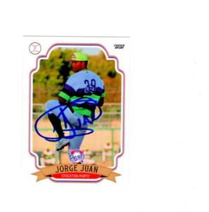 Jorge Juan 2021 Stockton Ports signed autograph baseball card Oakland A's b