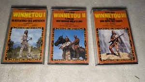Winnetou I F1 , 2 F1, 3 F2 , nach Karl May, PEG-Hörspielkassetten - Bild 1 von 4