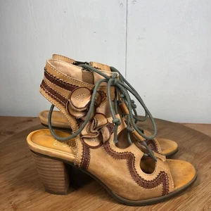 L'Artiste Shoes 38 Womens 7 Alejandra Heels Brown Leather Ankle Bootie Casual - Picture 1 of 11