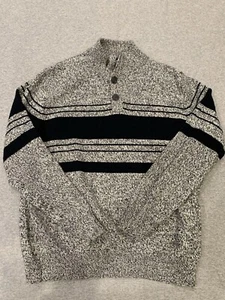 Men's Knitted Pullover Sweater 100% Cotton Size Small 1/4 Button Croft & Barrow - Picture 1 of 7
