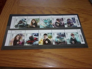 HARRY POTTER STAMPS TITLE NAME ON TABS MNH STAMPS F/SET ROYAL MAIL GB OCT 2018 - Picture 1 of 3