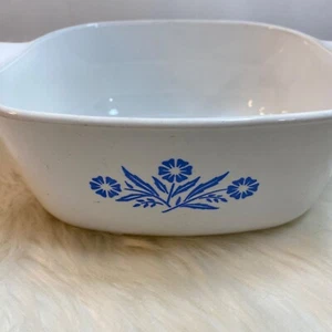 VINTAGE 1960 - 1961 Corning Ware Blue Cornflower 1 1/2 QT Casserole Dish ~ Rare - Picture 1 of 20