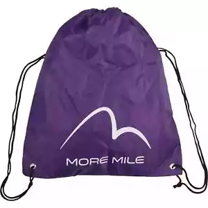 More Mile Logo Drawstring Gym Sack Purple Travel Training Backpack Bag Workout - Picture 1 of 1