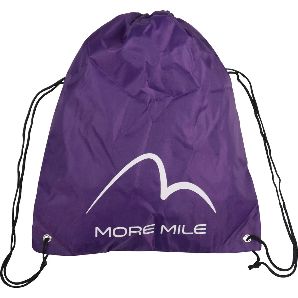 More Mile Logo Drawstring Gym Sack Purple Travel Training Backpack Bag Workout - Image 1 of 1