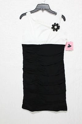 NEW AMYS CLOSET GIRLS DRESS BLACK & WHITE NWT $54 PLUS SIZE 18.5 20.5 - Image 1 of 4