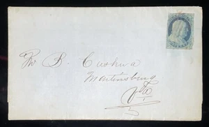 Estampilla temprana de Estados Unidos #7 usada en cubierta de carta doblada con rojo claro cancelar CV$200,00+ - Imagen 1 de 4