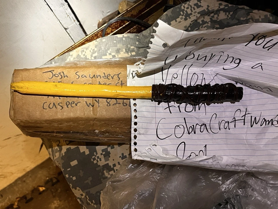 Juguete de cosplay del artista musical de vanguardia Josh Saunders circa 2019 Foto 1 de 2