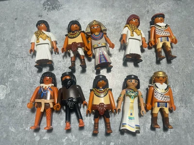 PLAYMOBIL: LOT DE 10 PERSONNAGES EGYPTIENS, PHARAON, CLEOPATRE - Photo 1/2