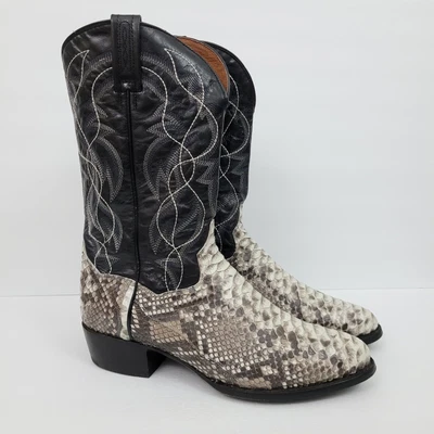 Dan Post Manning Western Python Snakeskin Cowboy Boots Mens 10.5 EE Wide - Image 1 of 4