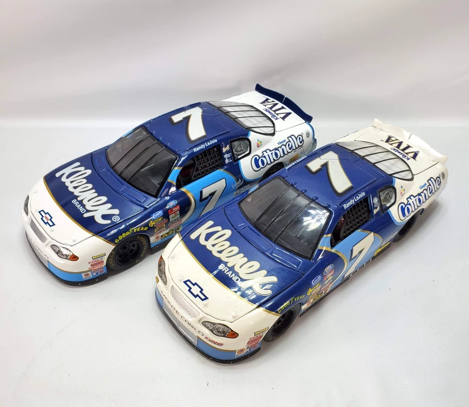 Lote de 2 Racing Champions #7 Randy LaJoie Kleenex Monte Carlo desde 2000 1/24 Foto 1 de 4