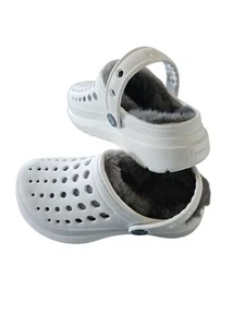 Joybees Size 10 / 11 Kids White Clogs with Gray Rwmovable Washable Lining - Picture 1 of 7