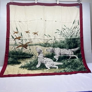 ๐ฆ Belvedere Wien silk scarf EUC vintage 34โ sq Austria duck hunting dogs - Picture 1 of 15