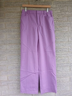 NWT Banana Republic Women's Lavender High Rise Straight Wool Pants Size 4 Short - Image 1 of 4