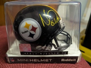 Pittsburgh Steelers handsigniert signed Mini Helm Coa Mason Rudolph - Bild 1 von 3