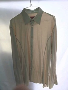 Hugo Boss Shirt Mens Brown Button Up Regular Fit - Picture 1 of 6