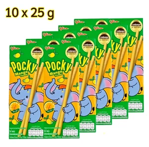 Paquete de 10 - Glico Pocky Mango Crema Sabor Galleta Barra 0.88 OZ (25 G) DDP de EE. UU. - Imagen 1 de 9