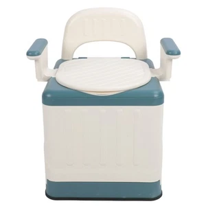 Portable Toilet Odor Proof Foldable Bedside Commode Chair With Armrests For GF0 - Picture 1 of 24