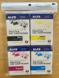 4-Pack ALPS INK Cartridge - CMYB - OEM #106058-00 For Alps MD Series Printers - Picture 1 of 2