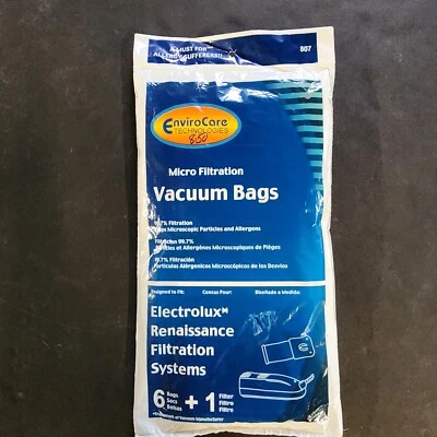 Bolsas de vacío Electrolux estilo R - 1 paquete 6 bolsas / 1 filtro - EnviroCare #807 nuevas Foto 1 de 4