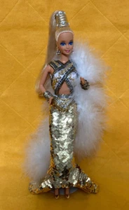 1990 Porcelain Bob Mackie Gold Barbie Doll #5405 - Picture 1 of 3