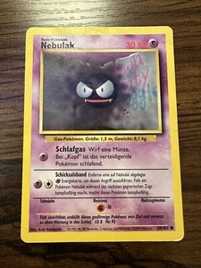 Pokemon Card Nebulak Gastly 50/102 German Base Set Unlimited Played - Picture 1 of 2