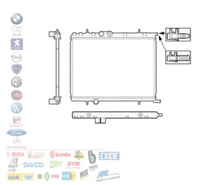 RADIATORE ACQUA RAFFREDDAMENTO MOTORE CITROEN C4 XSARA BERLINGO PEUGEOT 206 307 - Foto 1 di 3