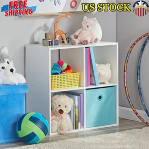 Kids 4-Cube Storage Organizer Bookshelf Easy Assembly Storage Solution New - Picture 1 of 7