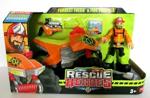 Rescue Heroes Wildland Firefighter Action Figure ATV Dirt Bike Toy Play Set - Picture 1 of 6