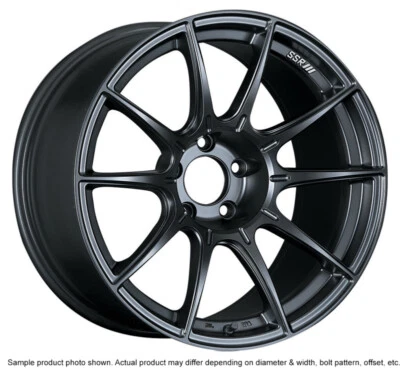 SSR GTX01 18x9.5 5x114.3 22mm Offset Flat Black Wheel (Fits Evo X, 350z , 370Z) - Image 1 of 4
