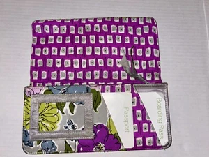Vera Bradley Travel ID Passport Wallet Organizer Magnetic Floral Watercolor - Picture 1 of 12