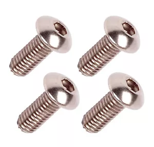 x4 Stainless Steel Bottle Cage Bolts - Low Profile M5 x 12mm - Picture 1 of 2