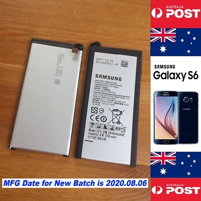 Оригинальный аккумулятор SAMSUNG S6 G920F EB-BG920ABE 2550 мАч хорошее качество местный продавец - Изображение 1 из 4