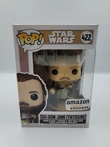 Funko Pop! Qui-Gon Jinn Tatooine #422 Star Wars Amazon Exclusive - Picture 1 of 7