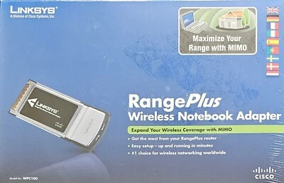 Laptop Wireless Card Linksys WPC100-EU Notebook Adapter Adaptor NEW BOXED SEALED - Image 1 of 4