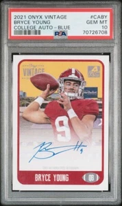 Bryce Young Auto 2021 Onyx Vintage Football College RC Rookie /400 PSA 10 - Picture 1 of 1