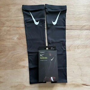 Nike Pro Dri Fit 3.0 Compression Unisex Football 2 Arm Sleeves Size S/M Black - Picture 1 of 5
