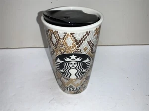 TEXAS Traveler Coffee Mug 12 OZ Starbucks Coffee Rattlesnake - Picture 1 of 4