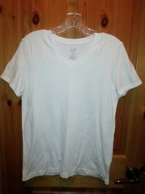 NOVA CAMISETA CHAMPIONS C9 Grande PERFORMANCE GOLA V MANGA CURTA BRANCA - Imagem 1 de 2