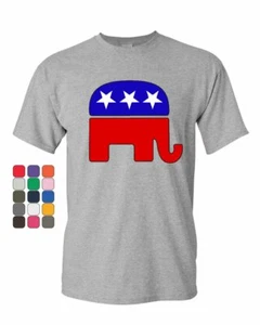 Republican Party Elephant Logo T-Shirt Political Conservative Mens Tee Shirt - Picture 1 of 17
