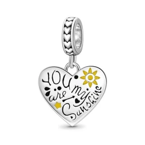 925 Plata Esterlina You Are My Sunshine Dije para Mujer Pulsera Madres Día Regalo - Imagen 1 de 2